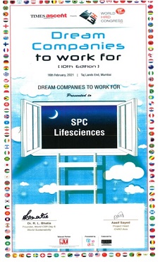 HONORED DREAM COMPANY TO WORK FOR – 2021 BY WORLD HRD CONGRESS